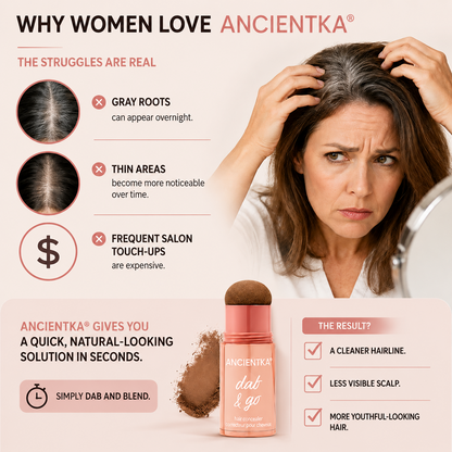 Ancientka 10-Second Hair Concealer  Cover Grays • Fill Thin Areas • Perfect Your Hairline