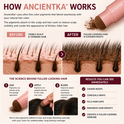 Ancientka 10-Second Hair Concealer  Cover Grays • Fill Thin Areas • Perfect Your Hairline
