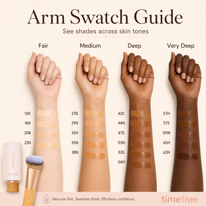 TIMEFREE HYDRATING FULL COVERAGE SERUM FOUNDATION + FREE BRUSH