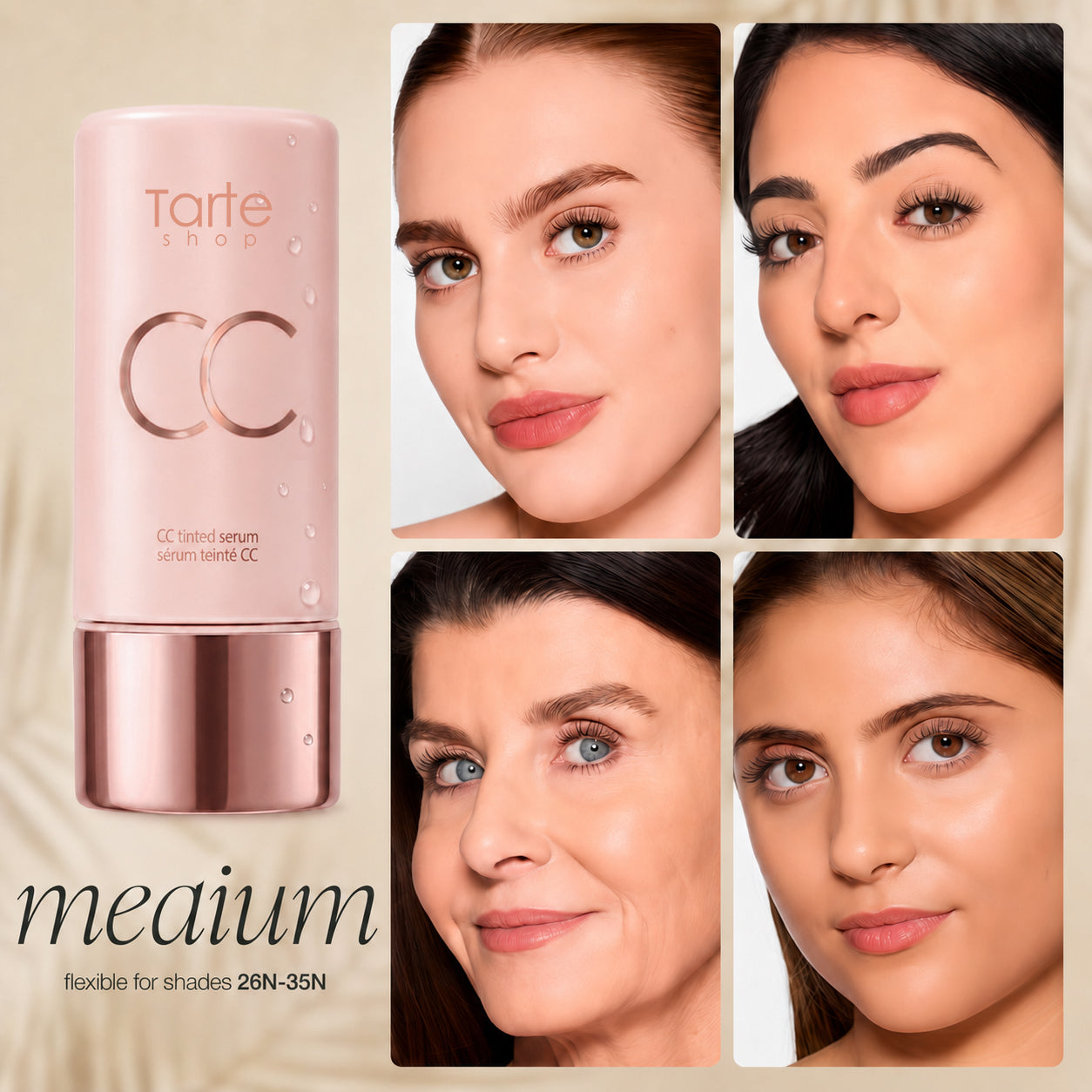 CC Color-Correcting Tinted Serum - Lightweight,Shade-Adaptive Coverage with 24H Hydration &16H Waterproof Wear