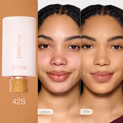 TIMEFREE HYDRATING FULL COVERAGE SERUM FOUNDATION + FREE BRUSH
