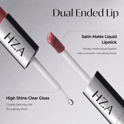 Perfect Twin Lip — Dual-Ended Liquid Lipstick with Velvet Matte Color and Glossy Shine